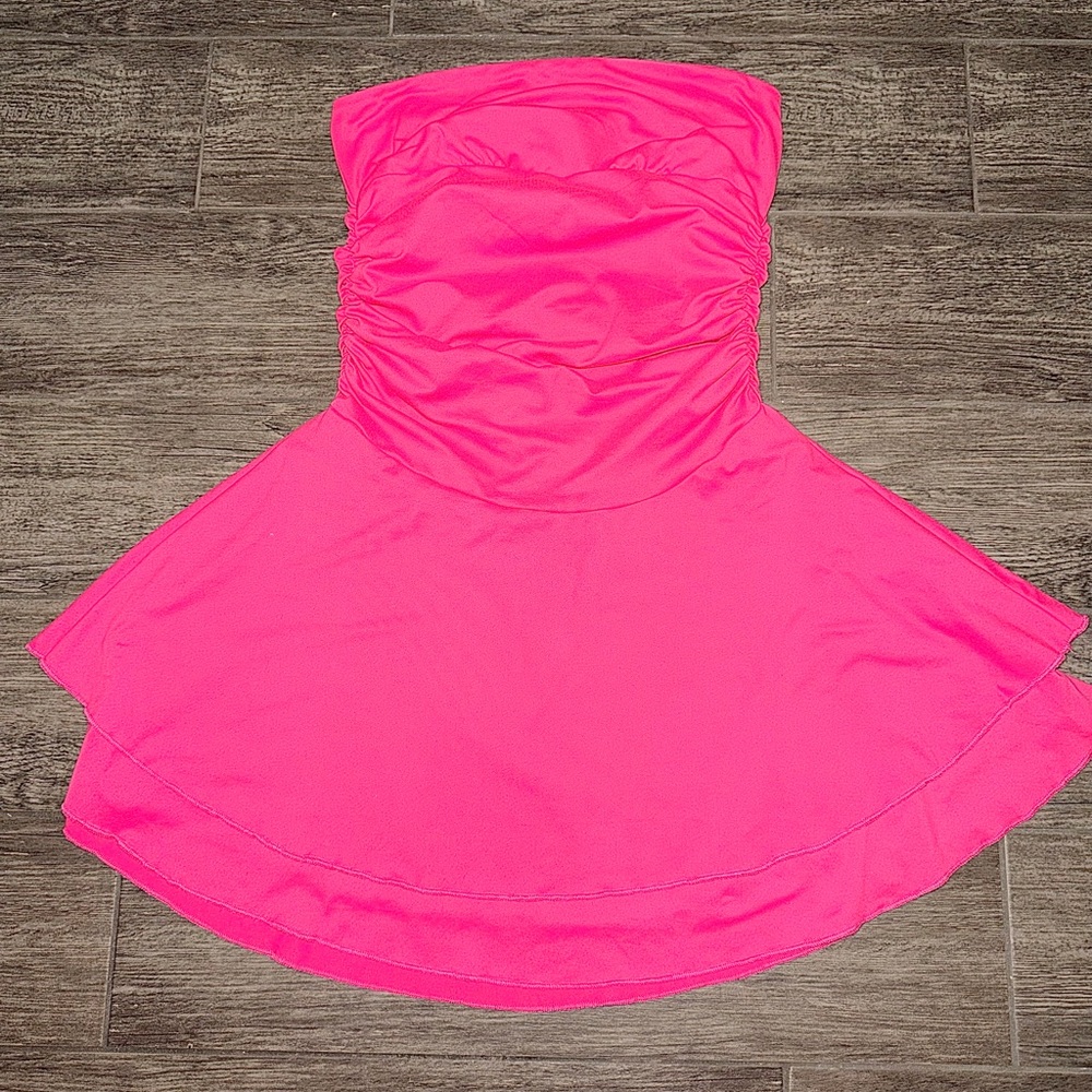 Vibrant Pink Strapless Dress
